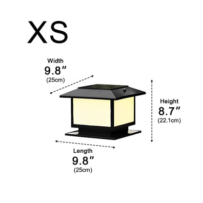 Square LED Waterproof Solar Fence Post Cap Lights Column Lamp - Flyachilles