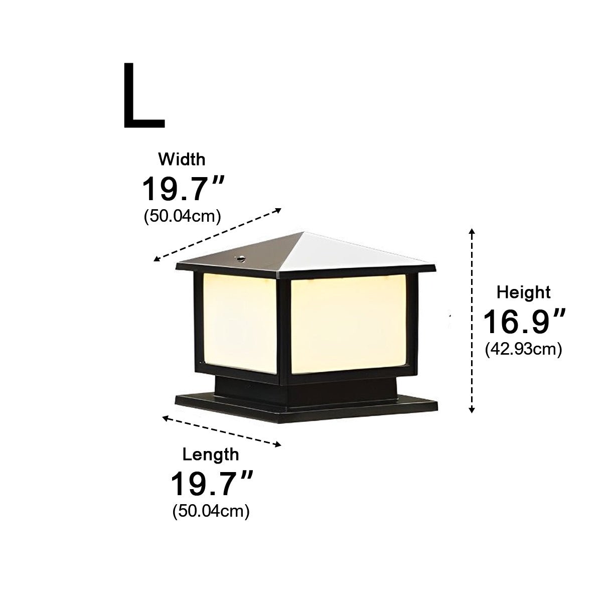 Square LED Waterproof Solar Fence Post Cap Lights Column Lamp - Flyachilles
