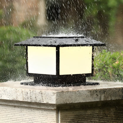 Square LED Waterproof Solar Fence Post Cap Lights Column Lamp - Flyachilles