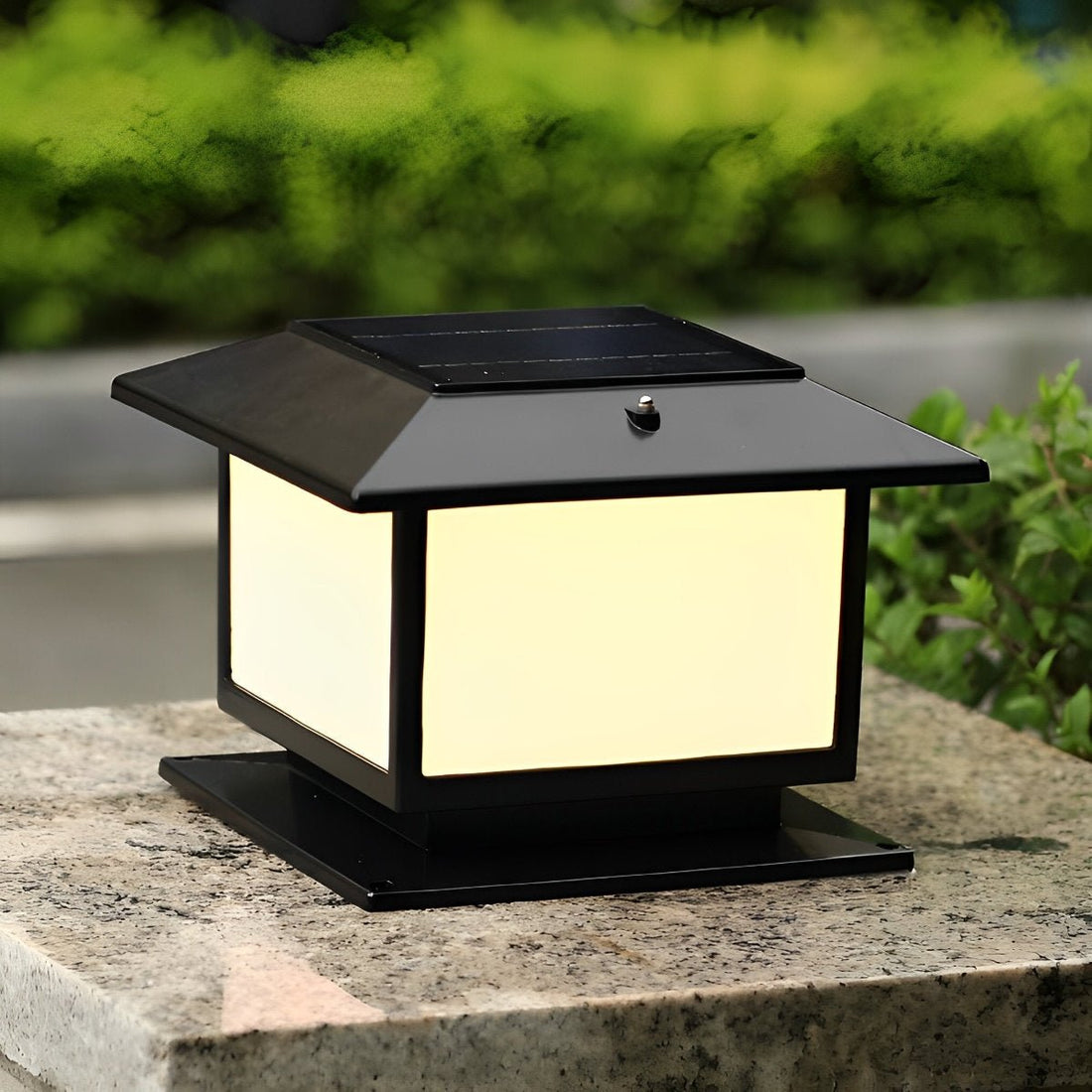 Square LED Waterproof Solar Fence Post Cap Lights Column Lamp - Flyachilles