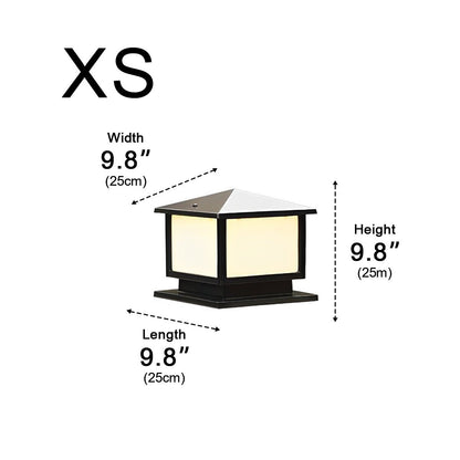 Square LED Waterproof Solar Fence Post Cap Lights Column Lamp - Flyachilles