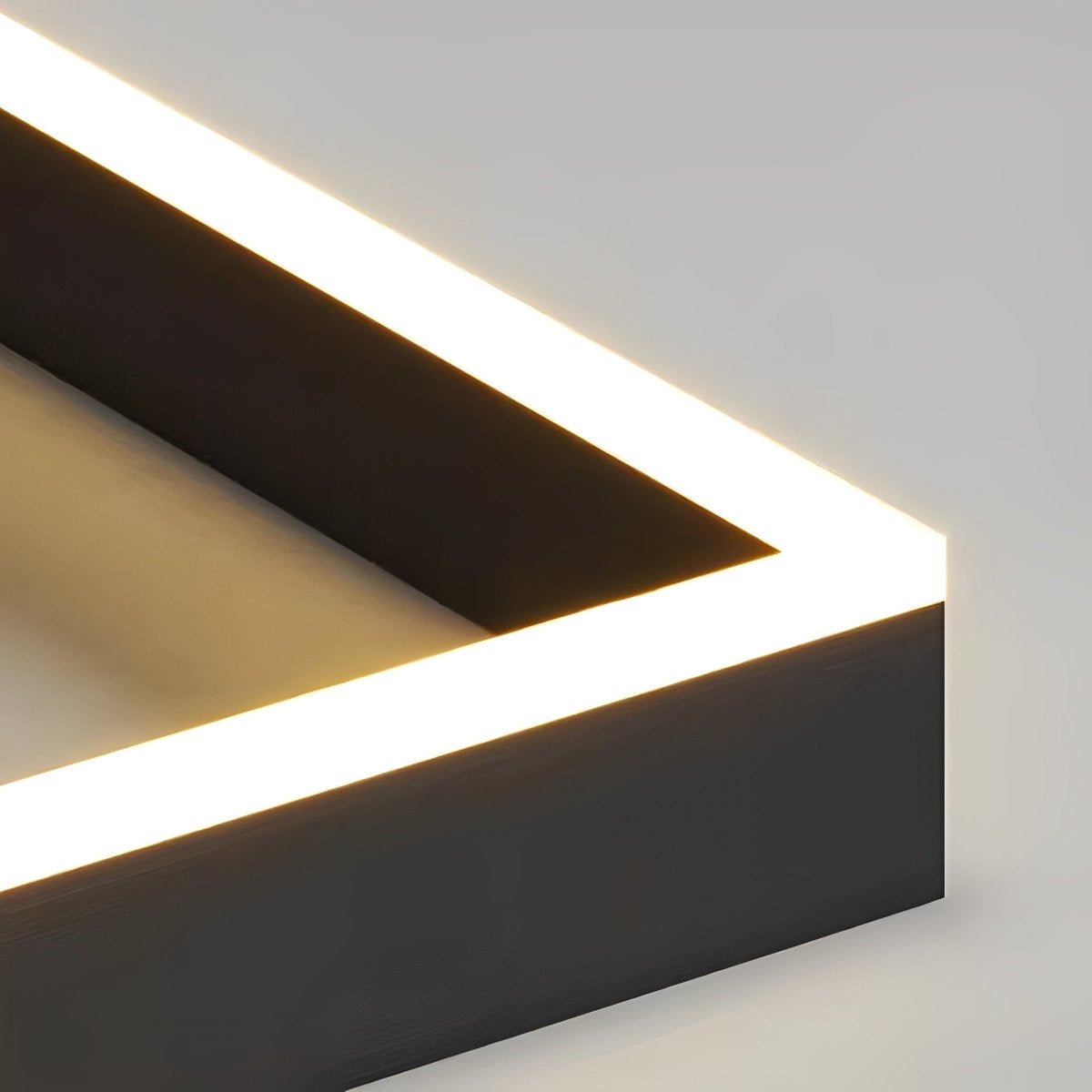 Square Minimalist Dimmable LED Black Modern Chandelier with Remote Control - Flyachilles