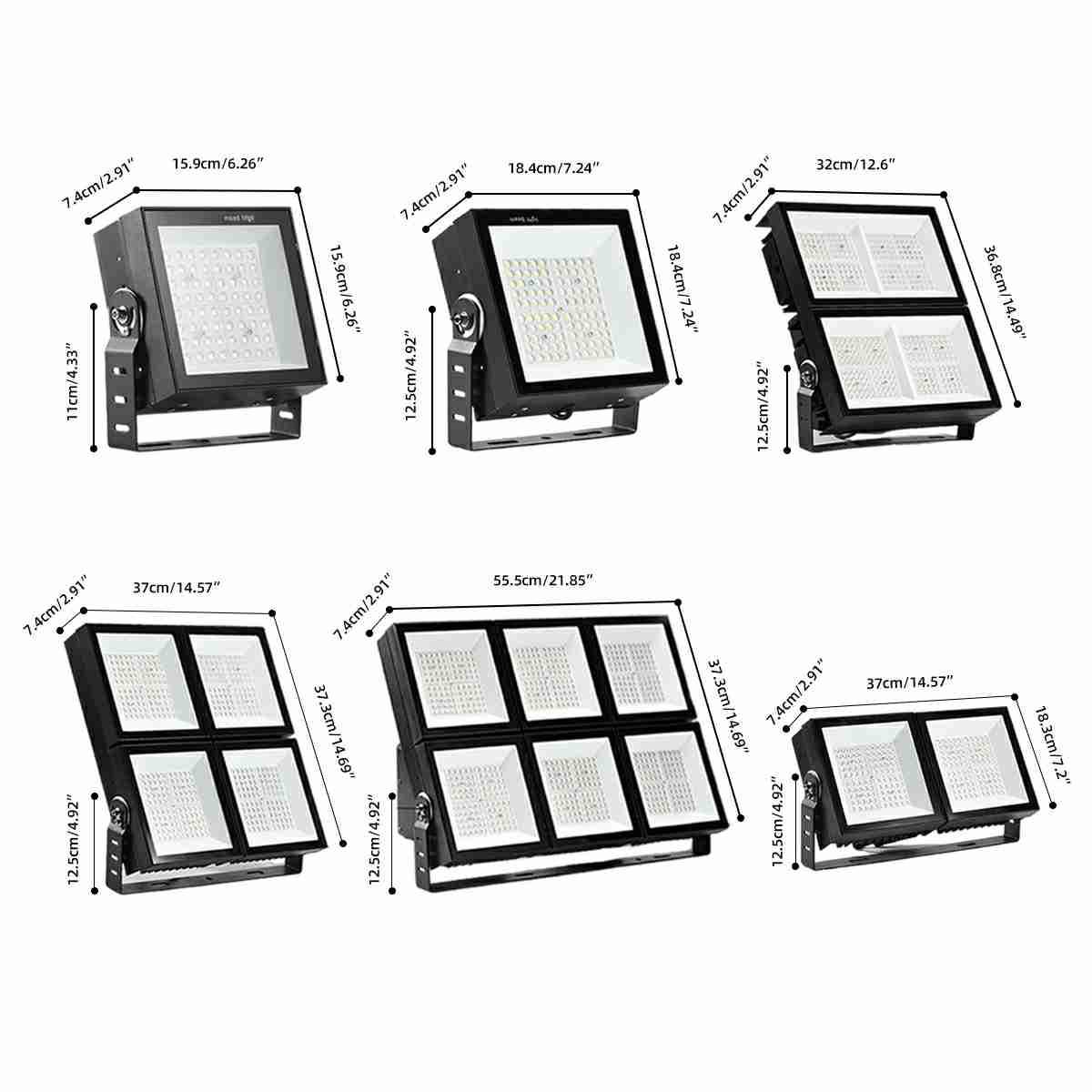 Square Outdoor Waterproof Super Bright LED Flood Lights Garage Stadium Light - Flyachilles