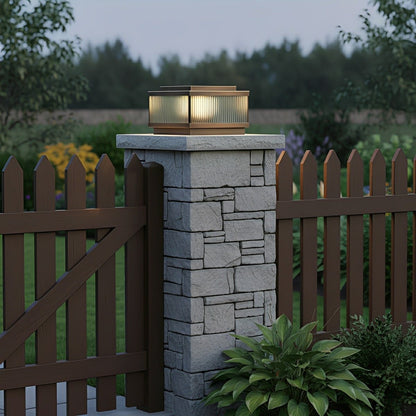 Square Waterproof Intelligent Timing Modern Fence Post Lights Pillar Lamp - Flyachilles