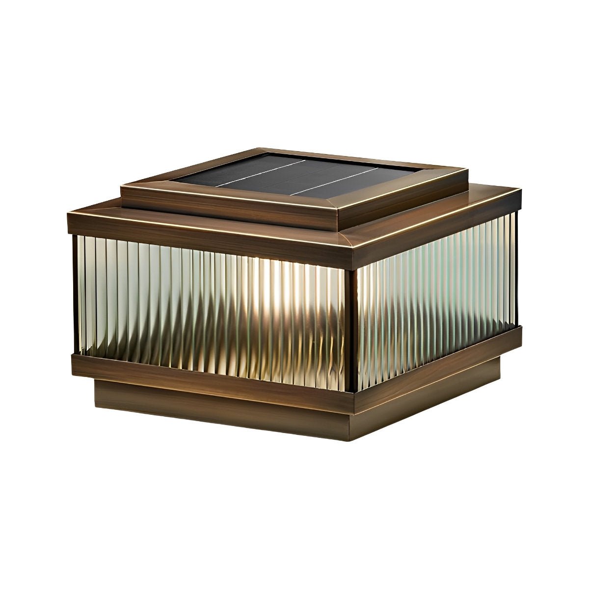 Square Waterproof Intelligent Timing Modern Solar Fence Post Lights Pillar Lamp - Flyachilles