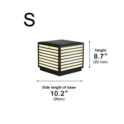 Square Waterproof LED Solar Modern Outdoor Deck Post Lights - Flyachilles