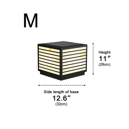 Square Waterproof LED Solar Modern Outdoor Deck Post Lights - Flyachilles