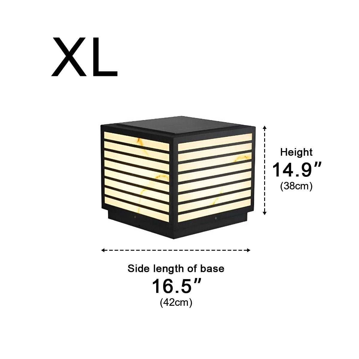 Square Waterproof LED Solar Modern Outdoor Deck Post Lights - Flyachilles