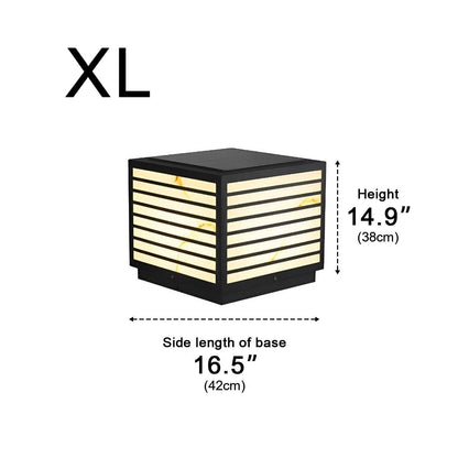 Square Waterproof LED Solar Modern Outdoor Deck Post Lights - Flyachilles