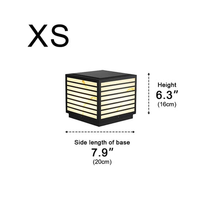 Square Waterproof LED Solar Modern Outdoor Deck Post Lights - Flyachilles