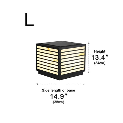 Square Waterproof LED Solar Modern Outdoor Deck Post Lights - Flyachilles