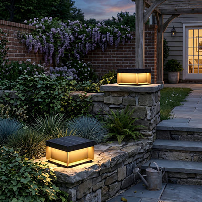 Square Waterproof LED Stainless Steel Fence Outdoor Post Cap Lights - Flyachilles