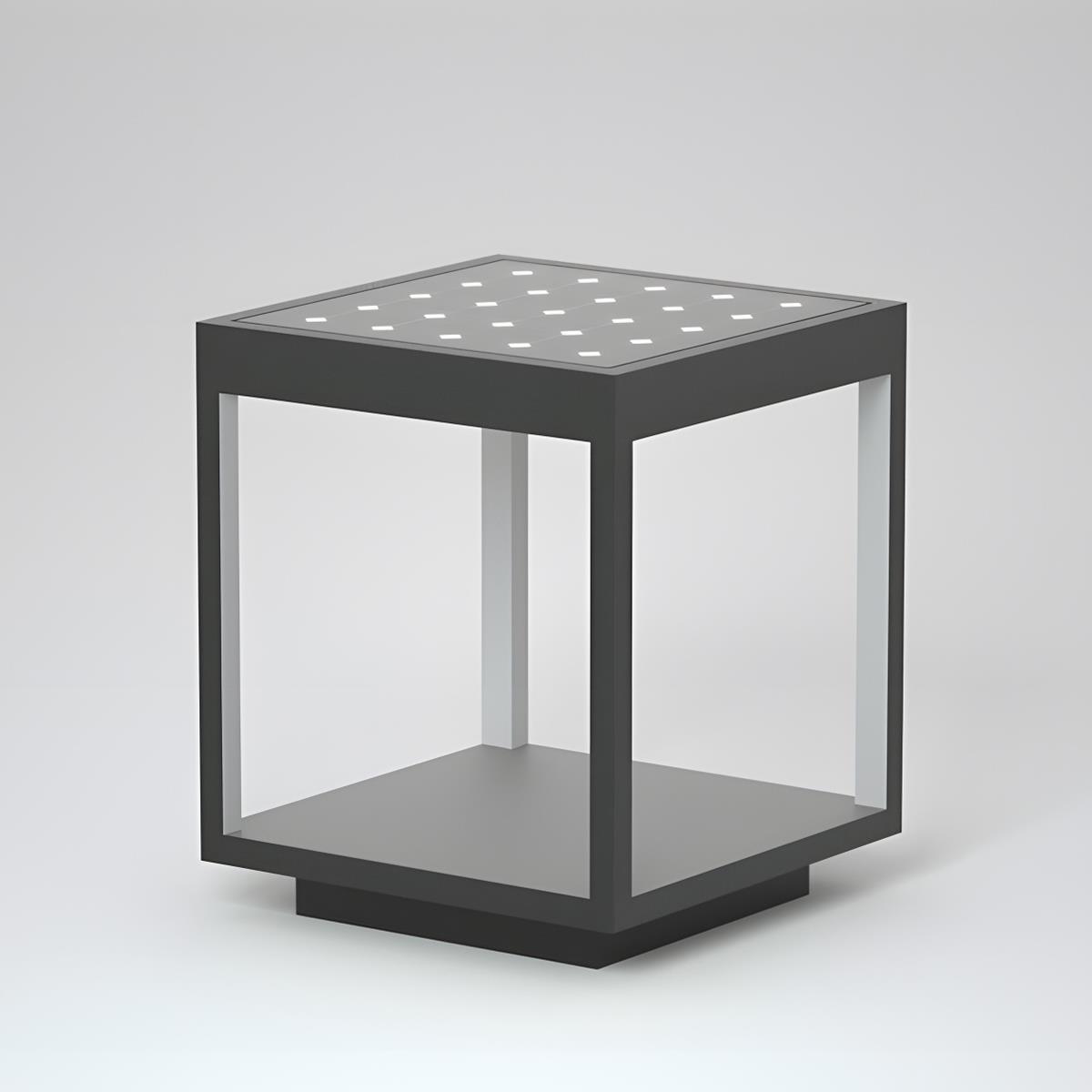 Stainless Steel Waterproof Solar Square Hollow LED Outdoor Post Lights - Flyachilles