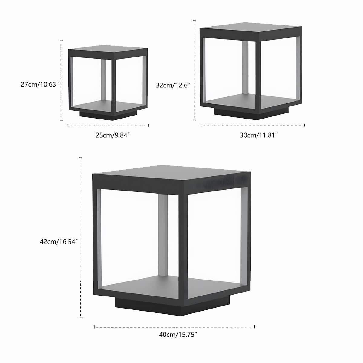 Stainless Steel Waterproof Solar Square Hollow LED Outdoor Post Lights - Flyachilles