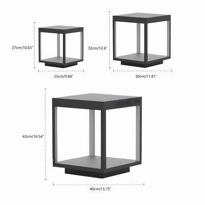 Stainless Steel Waterproof Solar Square Hollow LED Outdoor Post Lights - Flyachilles