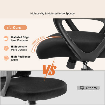 Tall 360 ° Rotatable Modern Ergonomic Office Chair with Armrest - Flyachilles
