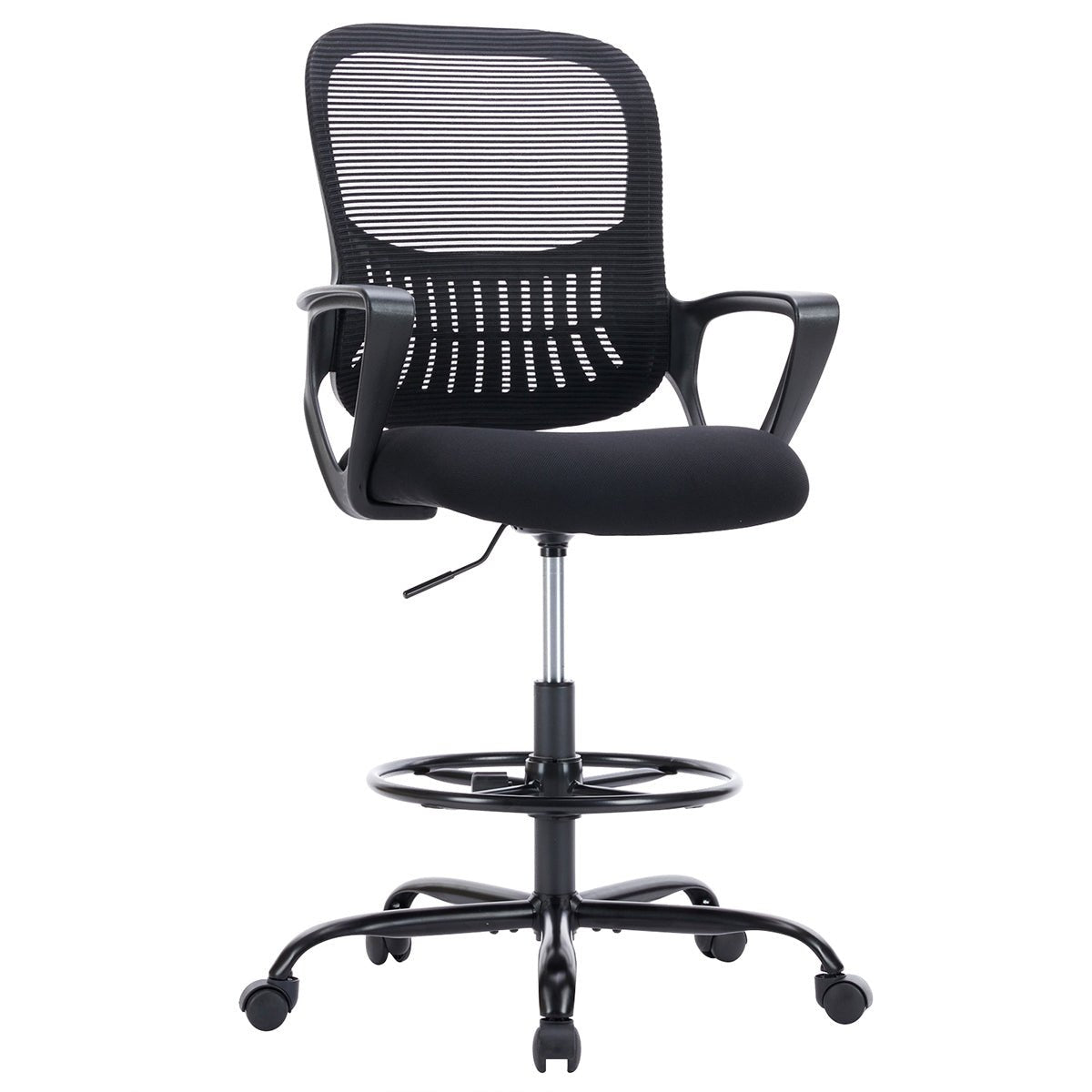 Tall 360 ° Rotatable Modern Ergonomic Office Chair with Armrest - Flyachilles