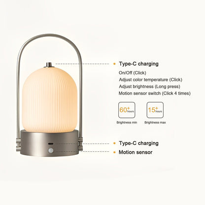 Touch Sensitive LED Dimmable Table Lamp Rechargeable - Flyachilles