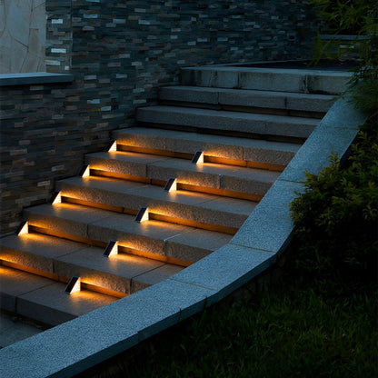 Triangular Intelligent Waterproof LED Solar Outdoor Step Lights Star Stairs - Flyachilles