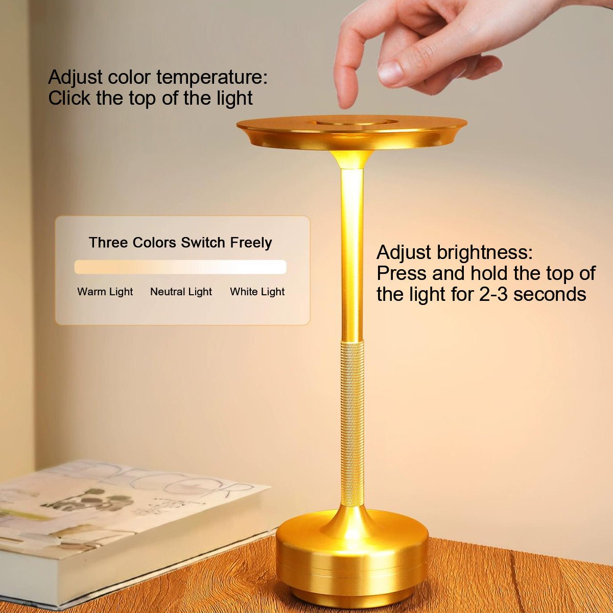 USB Dimmable Dish LED Table Lamp - Flyachilles