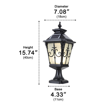 Victorian Style Fence Post Lights Pattern LED Garden Lamp Column Light Pillar Lamp - Flyachilles