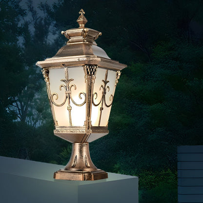 Victorian Style Fence Post Lights Pattern LED Garden Lamp Column Light Pillar Lamp - Flyachilles