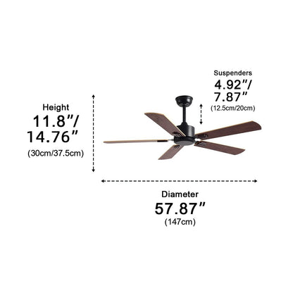 Vintage 6 - speed Reverse Frequency Ceiling Fan 5 Blades - Flyachilles