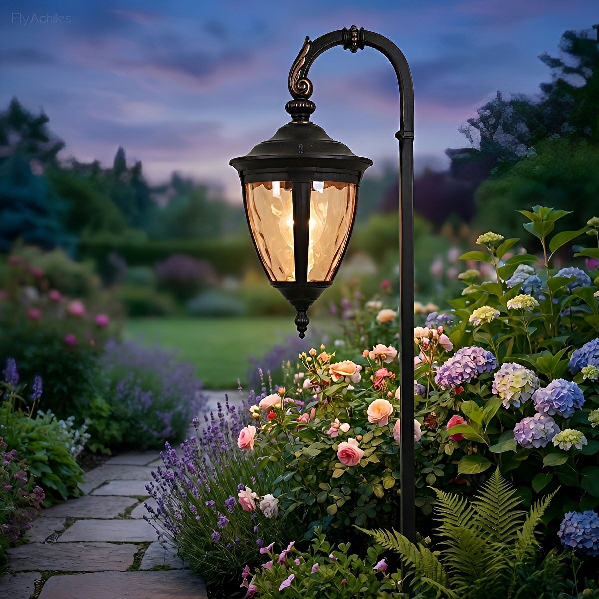 Vintage European Outdoor Path Light LED Lantern - Flyachilles