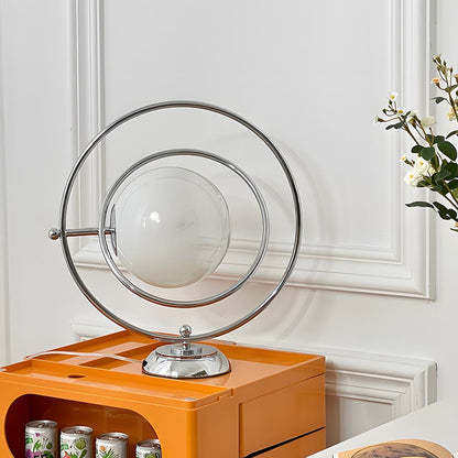 Vintage Glass Rotating Globe Bedside TableLamp - Flyachilles
