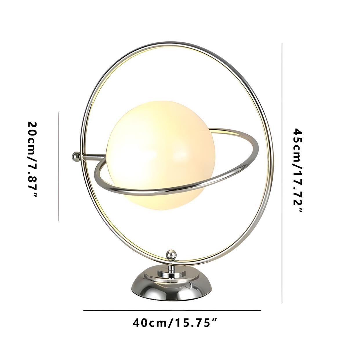 Vintage Glass Rotating Globe Bedside TableLamp - Flyachilles