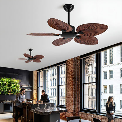 Vintage Imitation Palm Leaf 6 - speed Reverse Frequency Ceiling Fan - Flyachilles