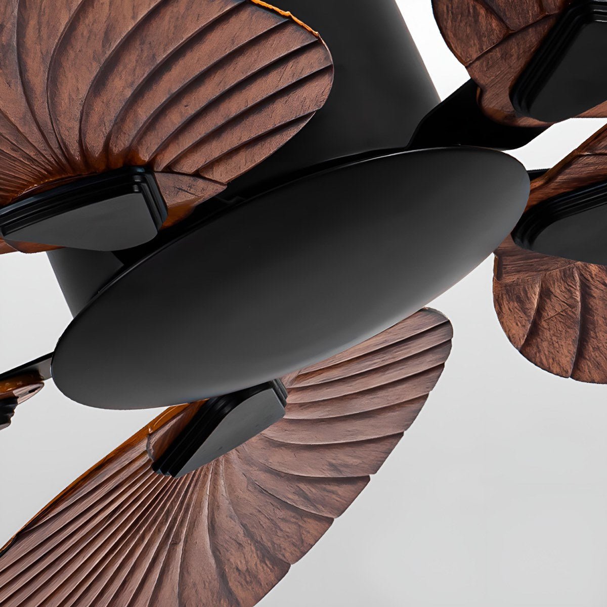 Vintage Imitation Palm Leaf 6 - speed Reverse Frequency Ceiling Fan - Flyachilles