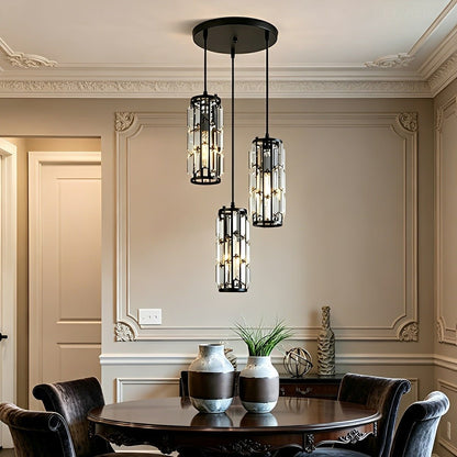 Vintage Industrial Crystal Glass Pendant Light Ceiling Light - Flyachilles