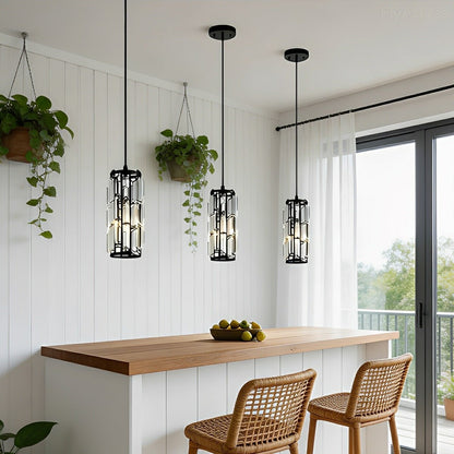 Vintage Industrial Crystal Glass Pendant Light Ceiling Light - Flyachilles