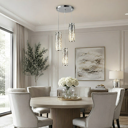 Vintage Industrial Crystal Glass Pendant Light Ceiling Light - Flyachilles