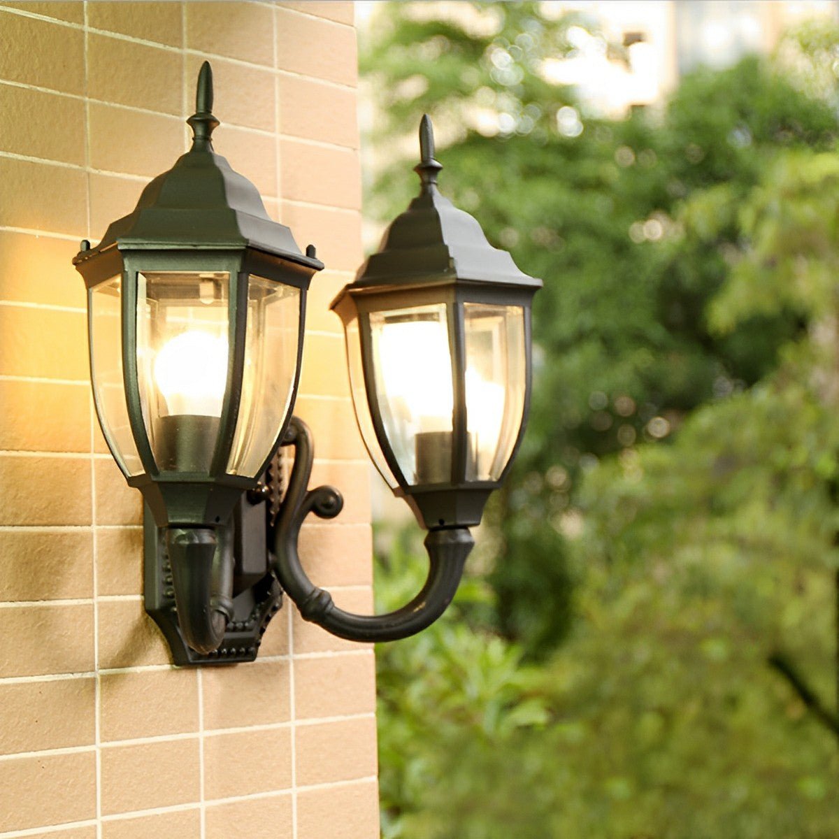 Vintage Rustic Castle Double Head Waterproof Outdoor LED Porch Wall Lights - Flyachilles
