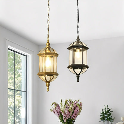 Vintage Rustic Cylinder Waterproof Outdoor LED Lantern Pendant Lights - Flyachilles