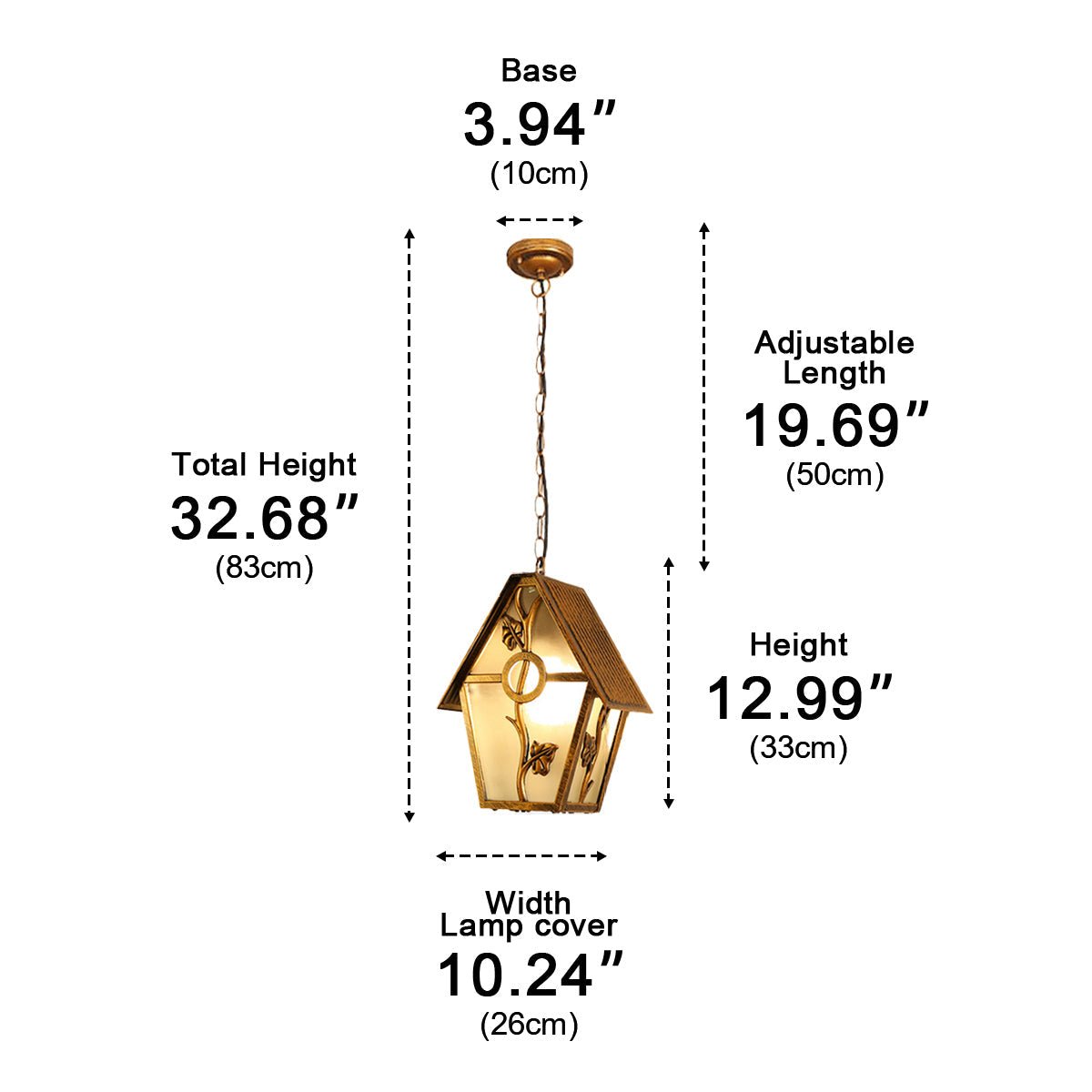 Vintage Rustic House Waterproof Outdoor LED Pendant Lights - Flyachilles