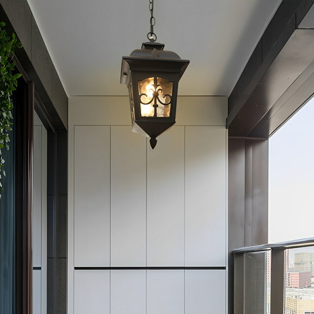 Vintage Rustic Square Arrow flower Waterproof Outdoor LED Lantern Pendant Lights - Flyachilles