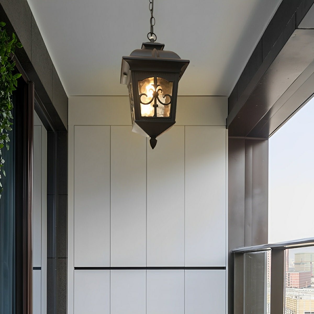 Vintage Rustic Square Arrow flower Waterproof Outdoor LED Lantern Pendant Lights - Flyachilles
