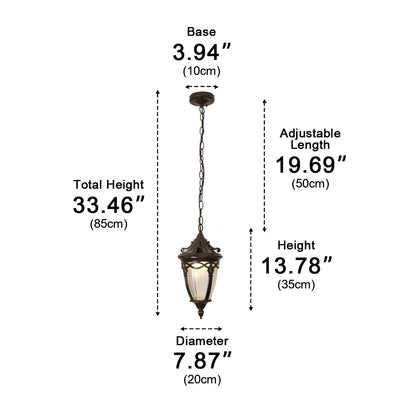 Vintage Rustic Waterproof Outdoor LED Lantern Pendant Lights - Flyachilles