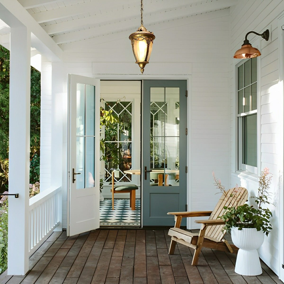 Vintage Rustic Waterproof Outdoor LED Lantern Pendant Lights - Flyachilles
