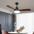 Vintage Variable Frequency Solid Wood Ceiling Fan Light - Flyachilles