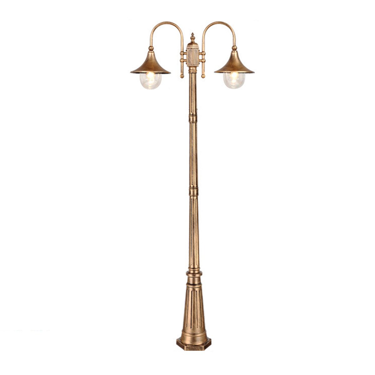 Vintage Waterproof Flared LED Outdoor Pathway Pole Lights - Flyachilles