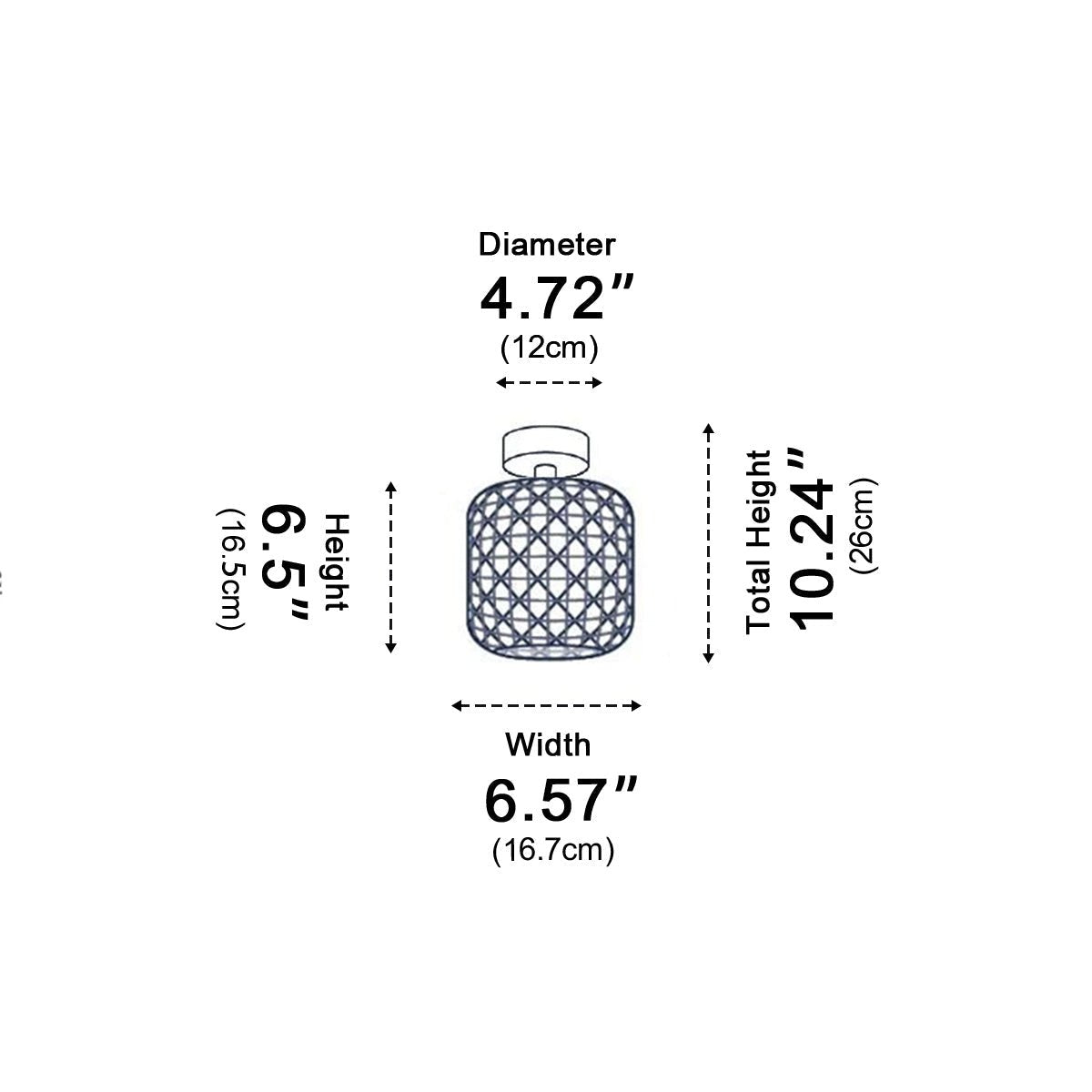 Vintage Waterproof Rattan LED Outdoor Ceiling Lights Lanterns - Flyachilles