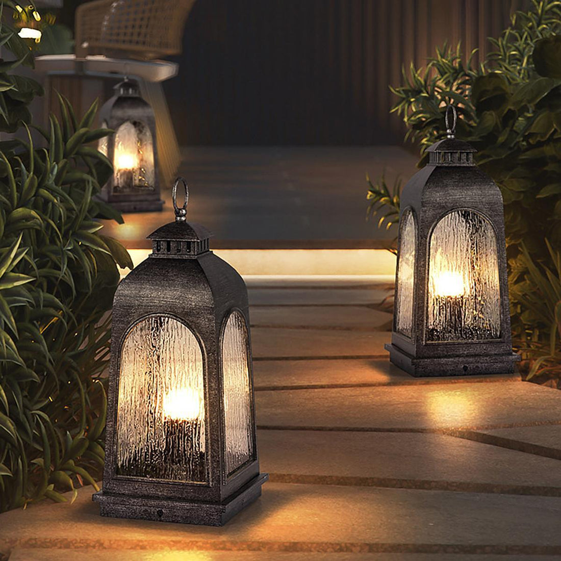 Vintage Waterproof Solar Lantern Outdoor LED Landscape Lighting - Flyachilles
