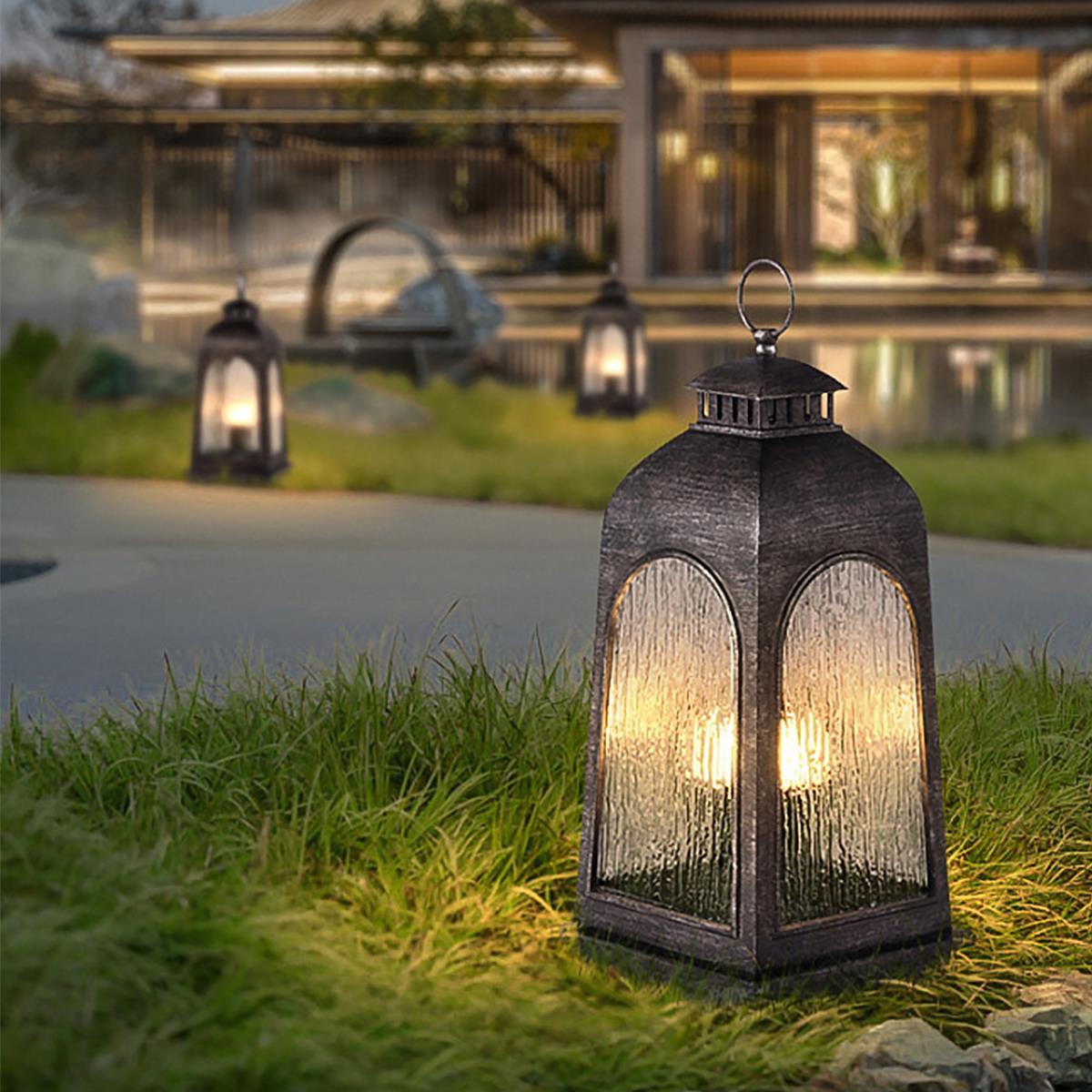 Vintage Waterproof Solar Lantern Outdoor LED Landscape Lighting - Flyachilles
