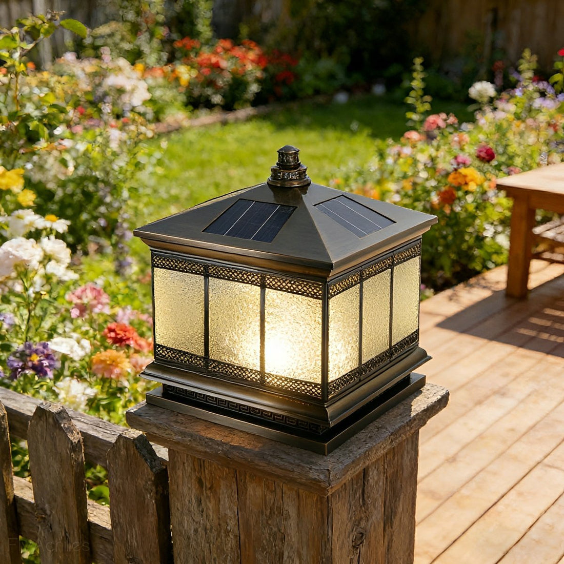 Vintage Waterproof Tower Shape Fence Outdoor Post Caps Lights - Flyachilles