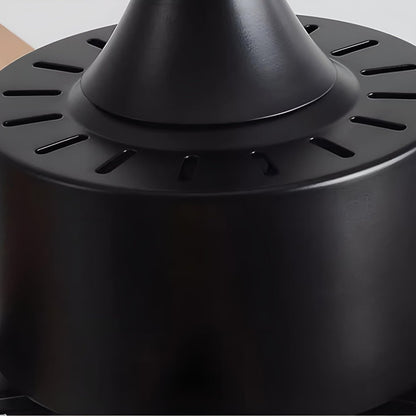 Vintage Wood Grain DC Motor 6 - speed Reverse Frequency Ceiling Fan 5 Blades - Flyachilles