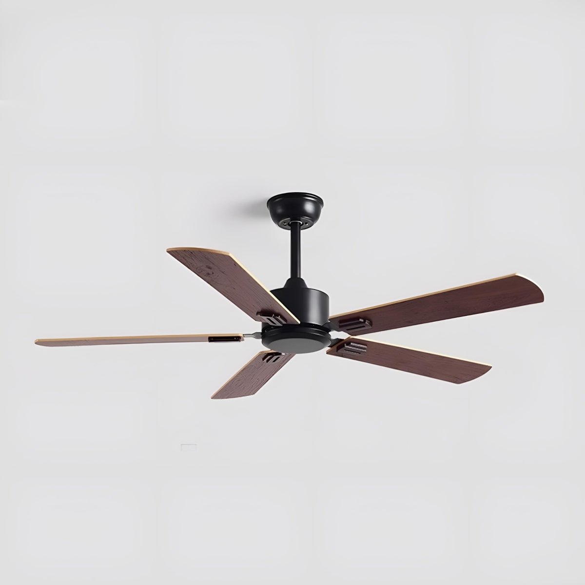 Vintage Wood Grain DC Motor 6 - speed Reverse Frequency Ceiling Fan 5 Blades - Flyachilles